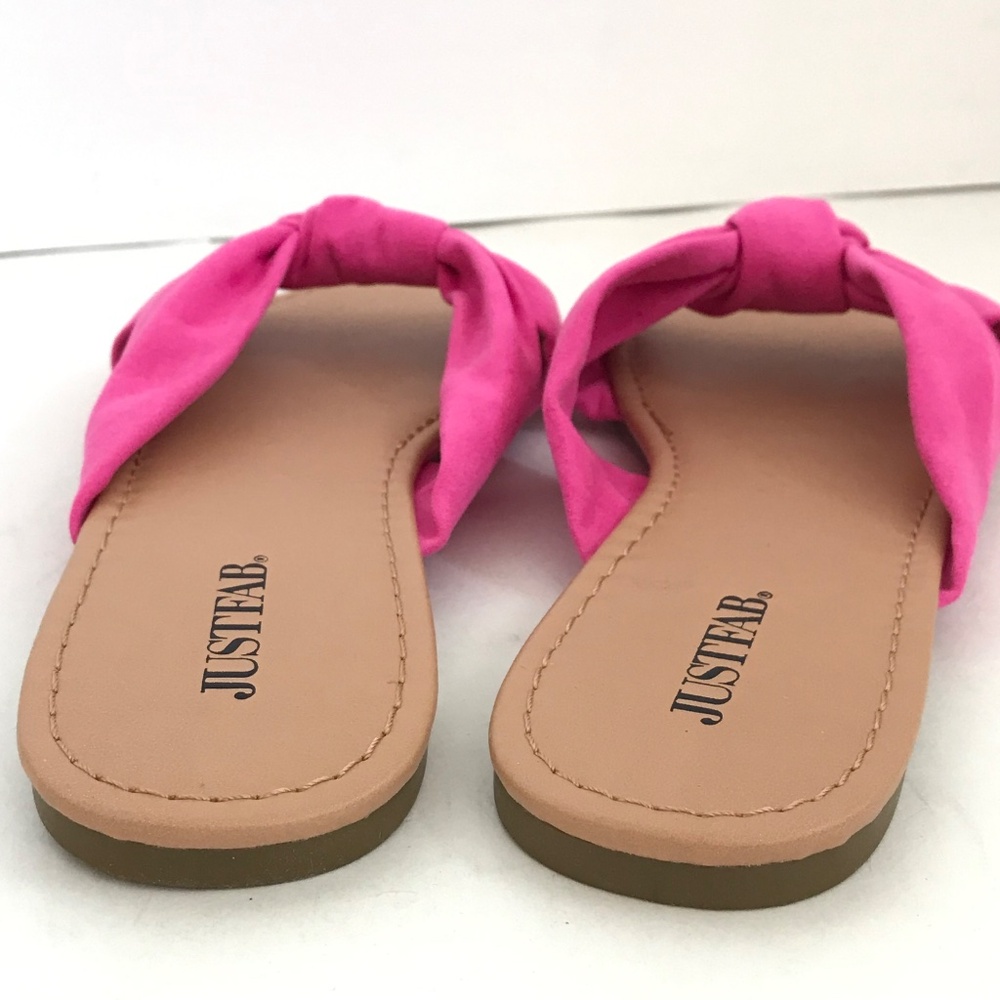 JUSTFAB Pink Sandals Slip On Slide Sandals Women’s Size 8.5 - Picture 8 of 16